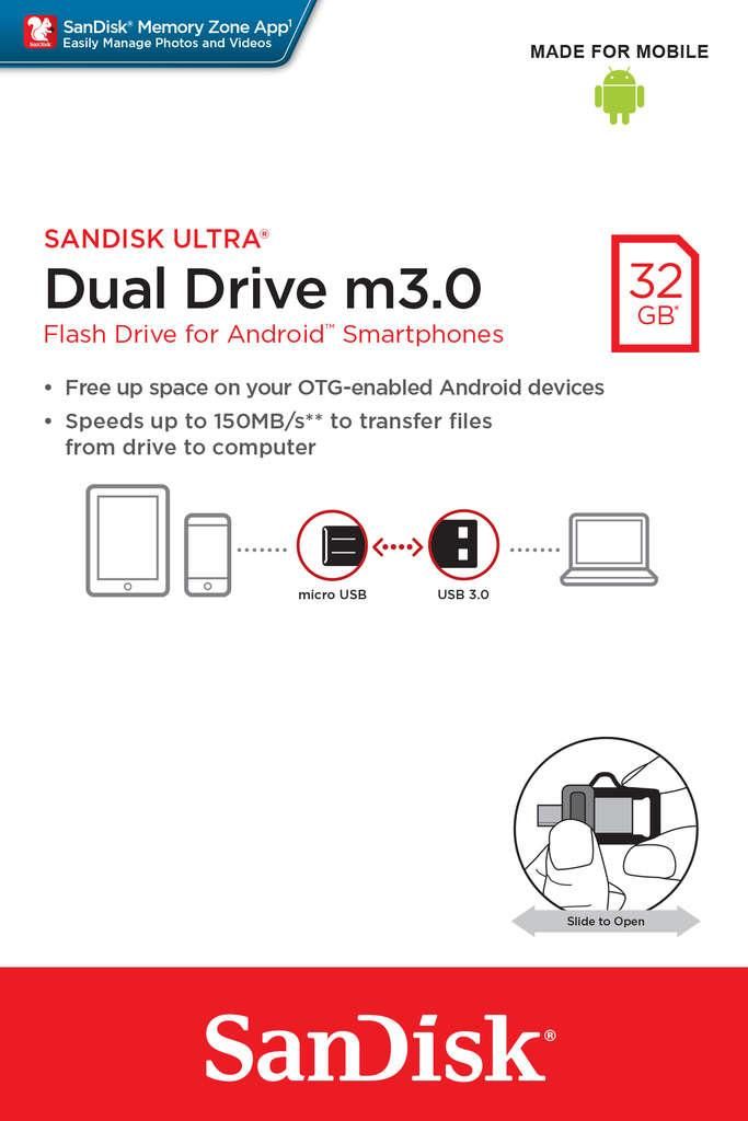 SanDisk Ultra Dual - USB-Flash-Laufwerk - 32 GB