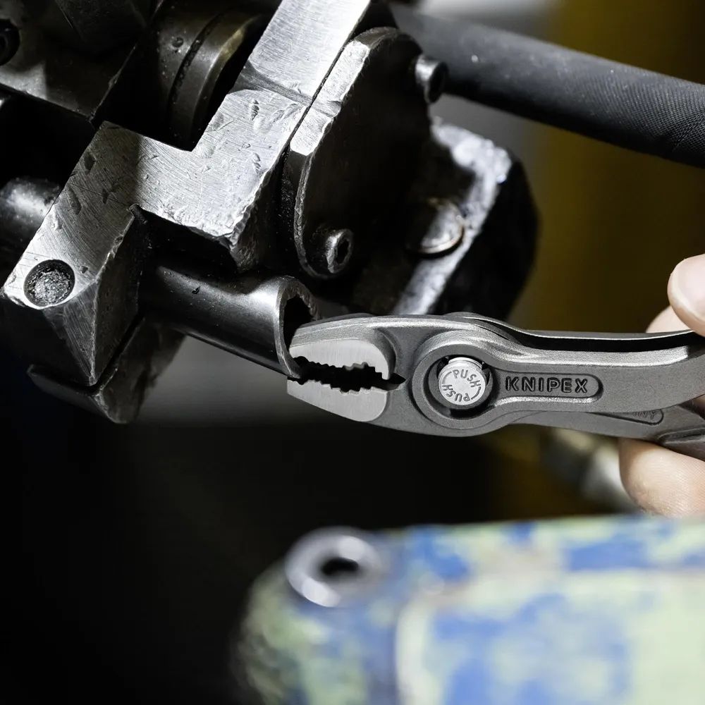 KNIPEX TwinGrip Front- und Seitengreifzange mit Comfort-Griffen grau atramentiert 150 mm
