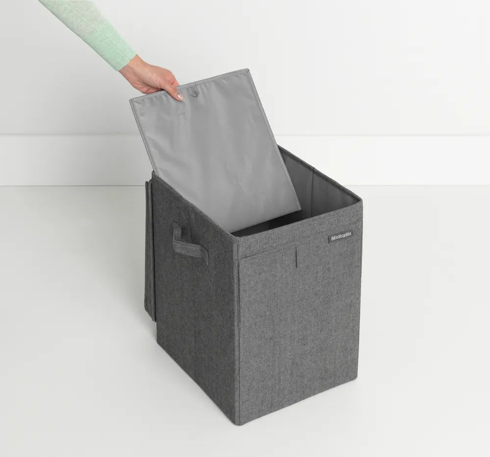 Brabantia Stapelbare Wäschebox, 35L - Pepper Black