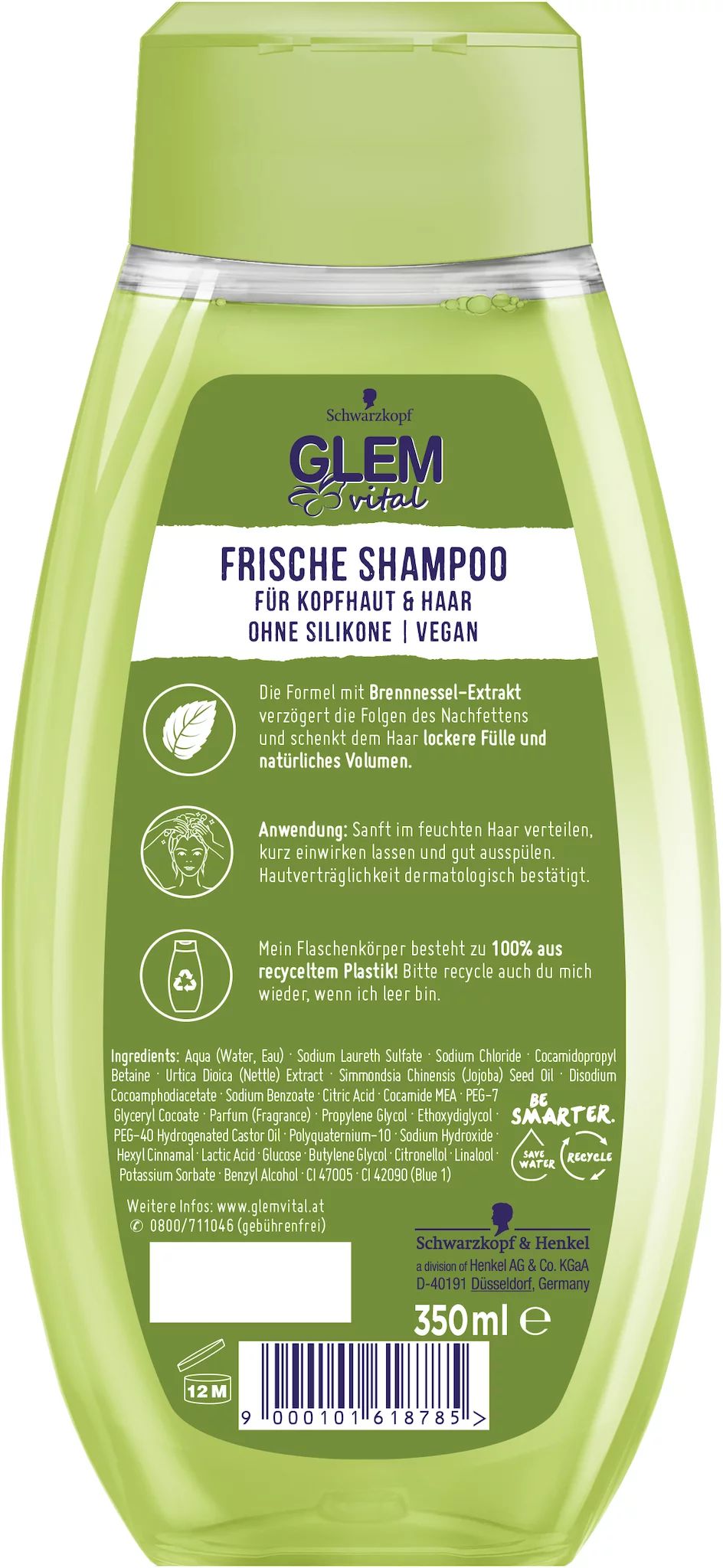 Glem Vital Shampoo Brennnessel, 350ml 
