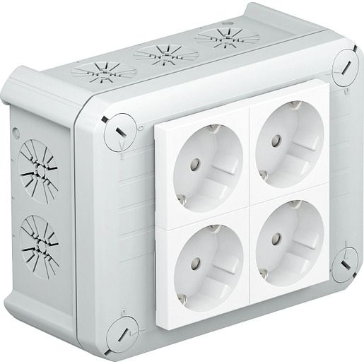 OBO KABELABZWEIGKASTEN,4 SCHUKO ST / OBO T 100 4MSD WS 2007825