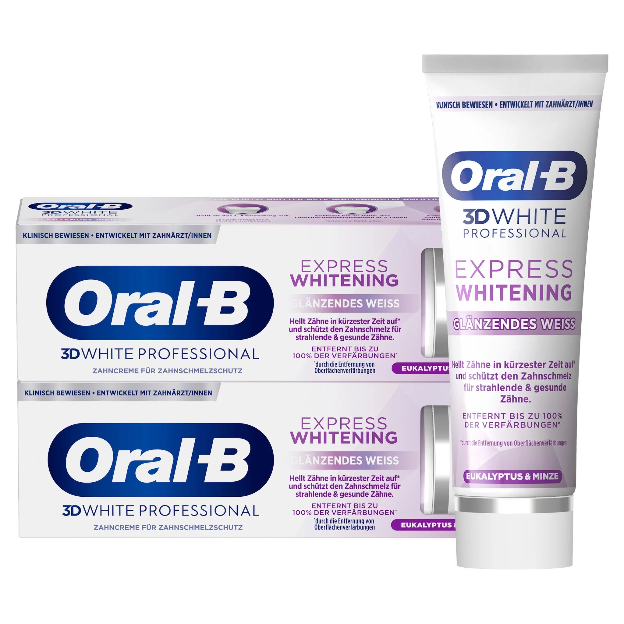 Oral-B 3D White Express Glänzendes Weiss 2x75ml