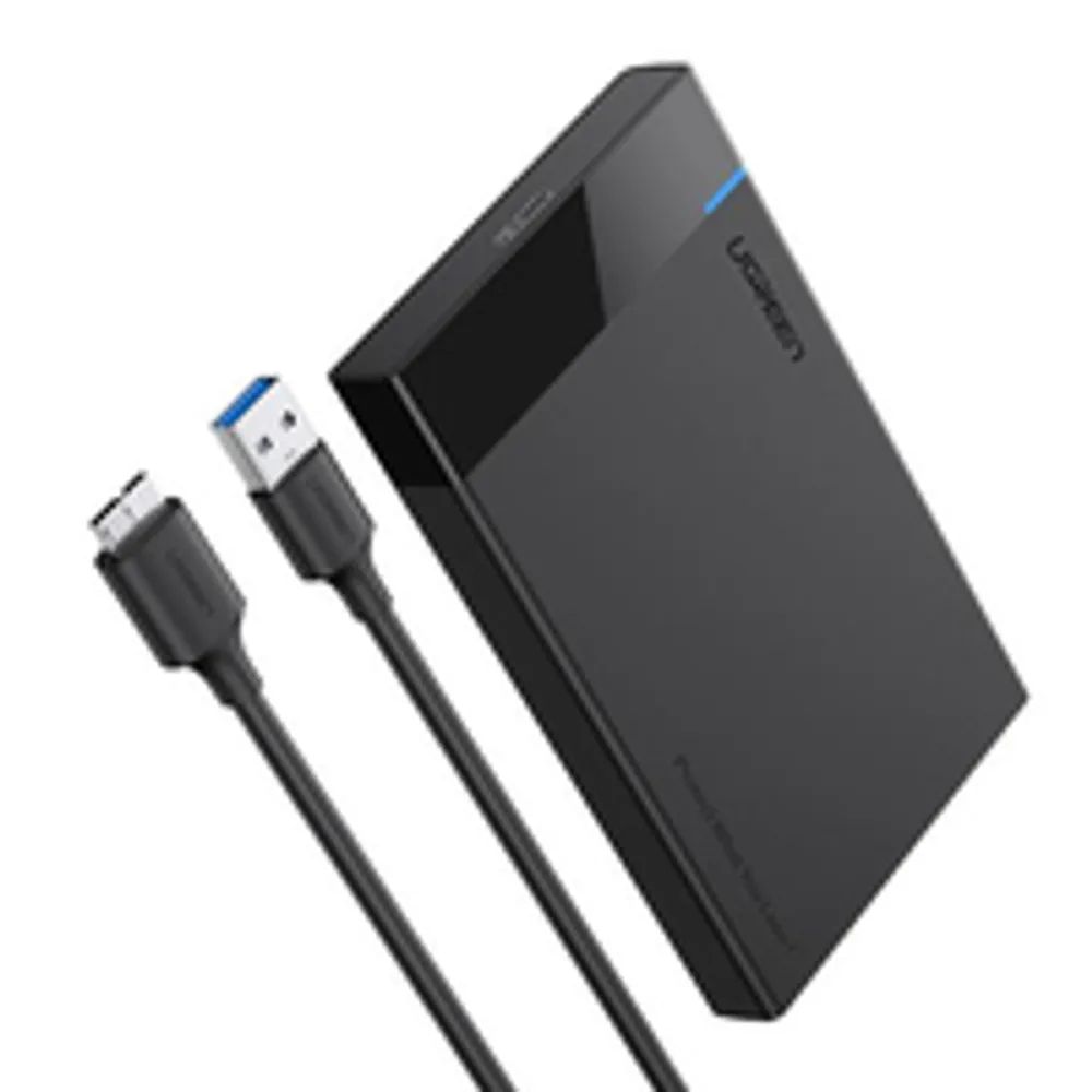 Ugreen 30848 - HDD / SSD-Gehäuse - 2.5 Zoll - SATA - Serial ATA II - Serial ATA III - 5 Gbit/s - USB Konnektivität - Schwarz