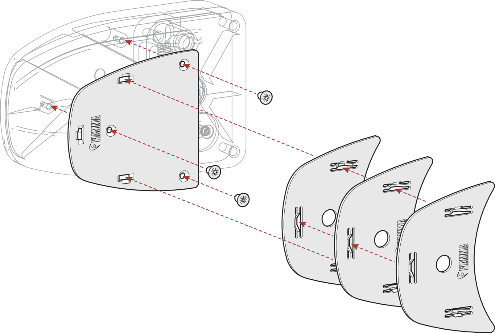 Fiamma Kit Spacer Safe Door ab 2017 grau