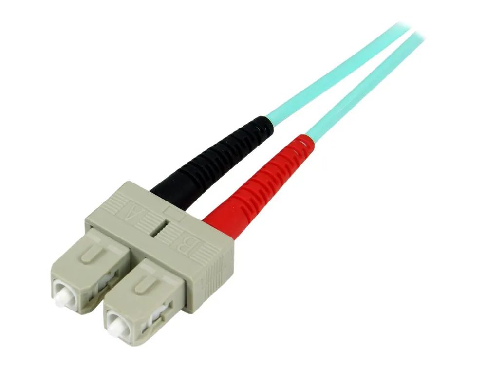 StarTech.com 1m Fiber Optic Cable - 10 Gb Aqua - Multimode Duplex 50/125 - LSZH - LC/SC - OM3 - LC to SC Fiber Patch Cable - Patch-Kabel - LC Multi-Mode (M)