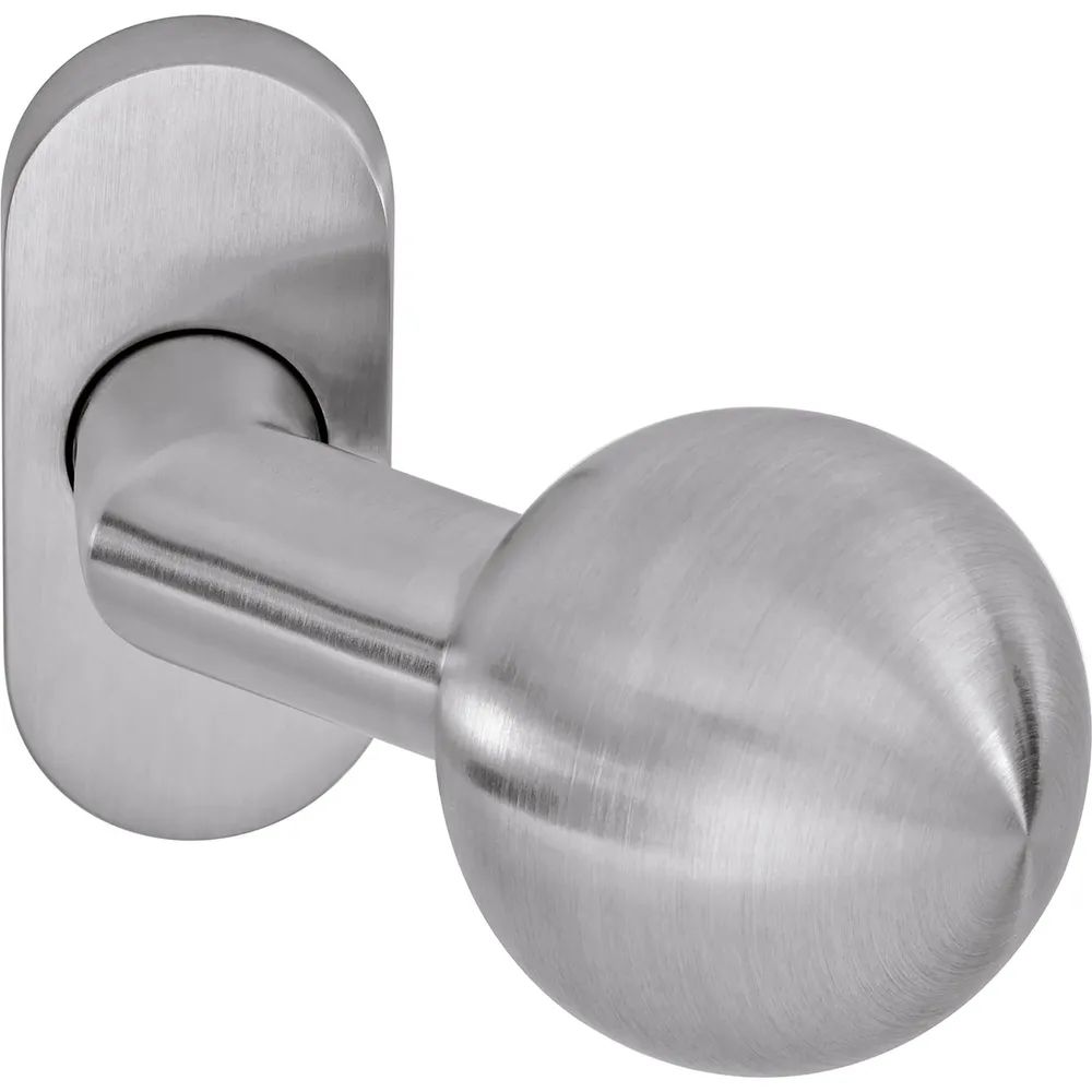 OGRO Türknopf RENOVI 3548 VOFS,Rosette 30x68x10,gekröpfter Knopf,silber eloxiert
