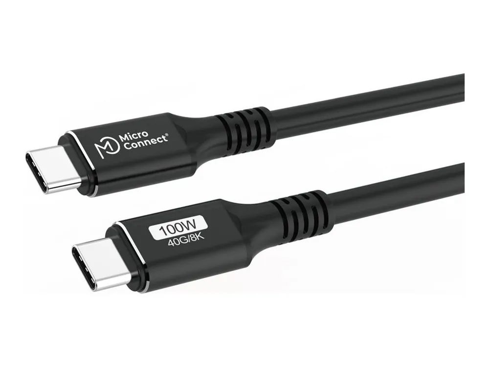 MicroConnect USB-C to cable Premium 100W 40Gbps USB4 - Kabel - Digital/Daten