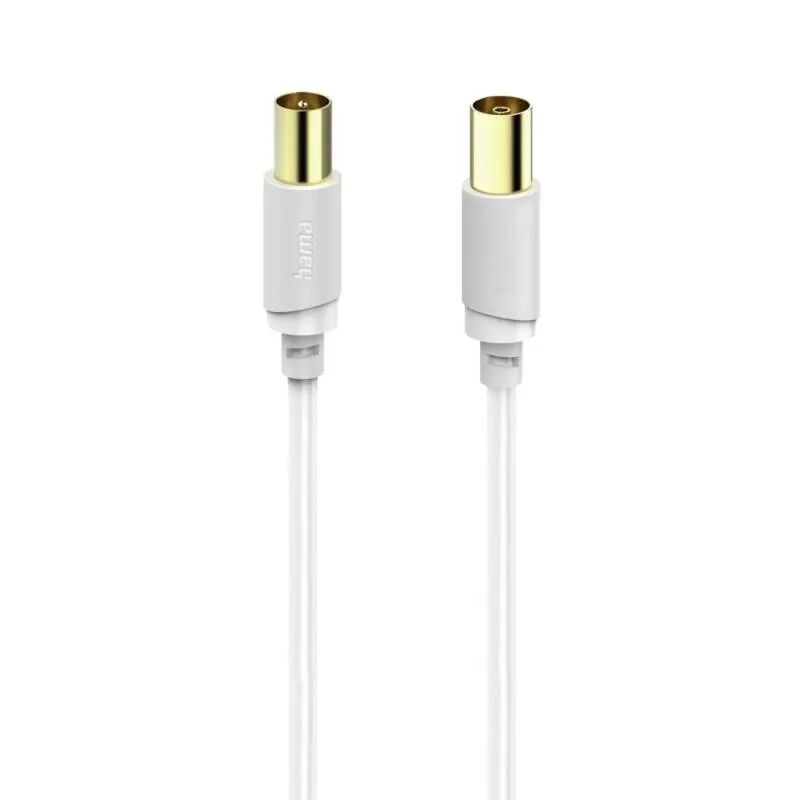 Hama Antennen-Kabel, Koax-Stecker - Koax-Kupplung, vergoldet, 1,5 m, 120 dB