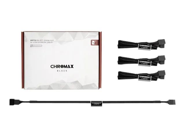 Noctua NA-SEC1 chromax.black - Verlängerungskabel für Lüfterspannungsversorgung - 4-polig PWM (W)