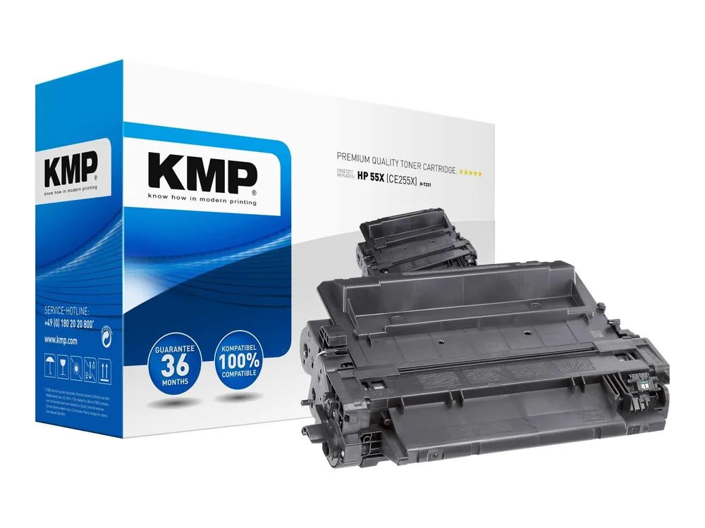 KMP H-T231 - Mit hoher Kapazität - Schwarz - kompatibel - Tonerpatrone (Alternative zu: HP 55X, HP CE255X)