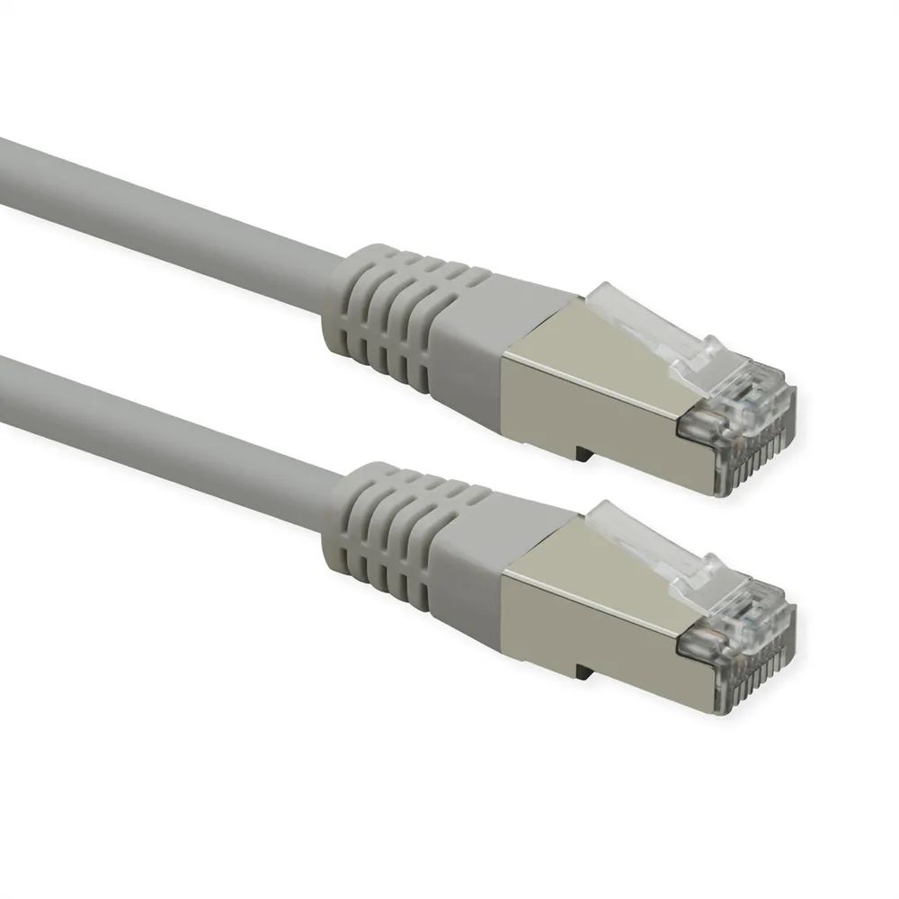 ROLINE Patchkabel Cat.6 (Class E), PoE, S/FTP (PiMF), grau, 20 m