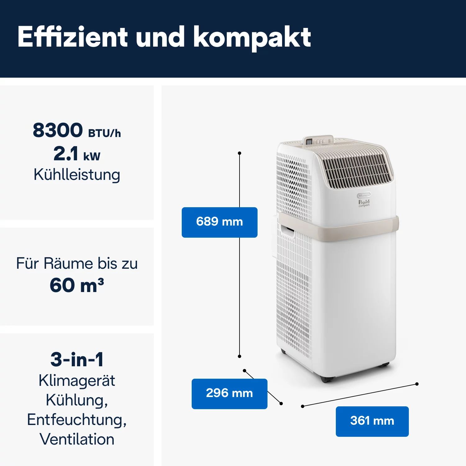 De'Longhi Klimagerät Pinguino PAC ES72 Classic