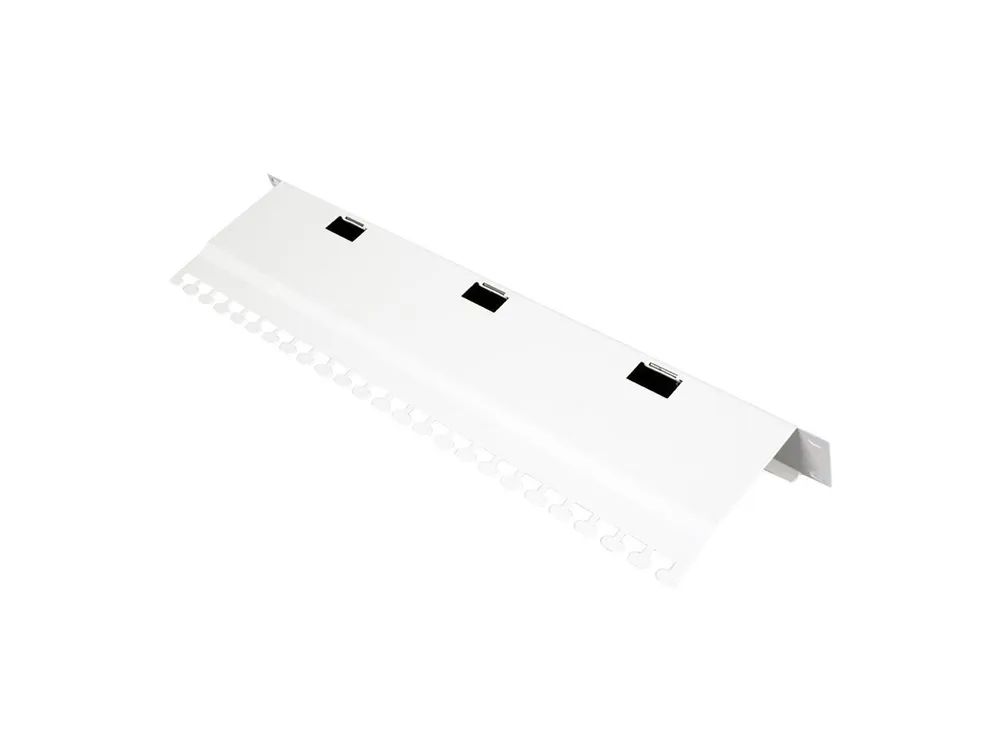 ROLINE Kabeleingangsplatte für Rack - mit Bürstenstreifen - RAL 7035, Hellgrau - 1U - 25.4 cm (10")
