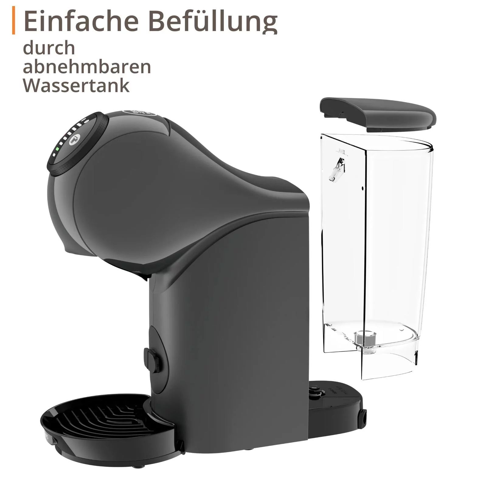KRUPS NESCAFÉ® Dolce Gusto® KP243B  Kapselmaschine GENIO S - Anthrazit