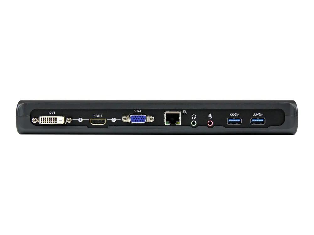 StarTech.com USB3SDOCKHDV USB Dockingstation, USB 3.0, dual Monitor, HDMI&reg; & DVI/ VGA, RJ45 Ethernet Port, kompatibel mit Windows/macOS (USB3SDOCKHDV)