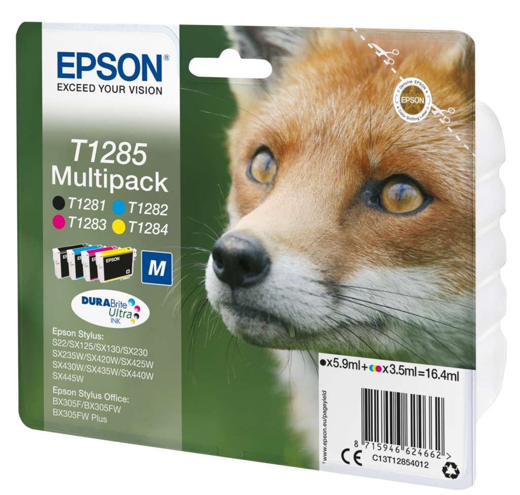 Epson T1285 Tinte Fuchs Multi, Standard, 4 Farben