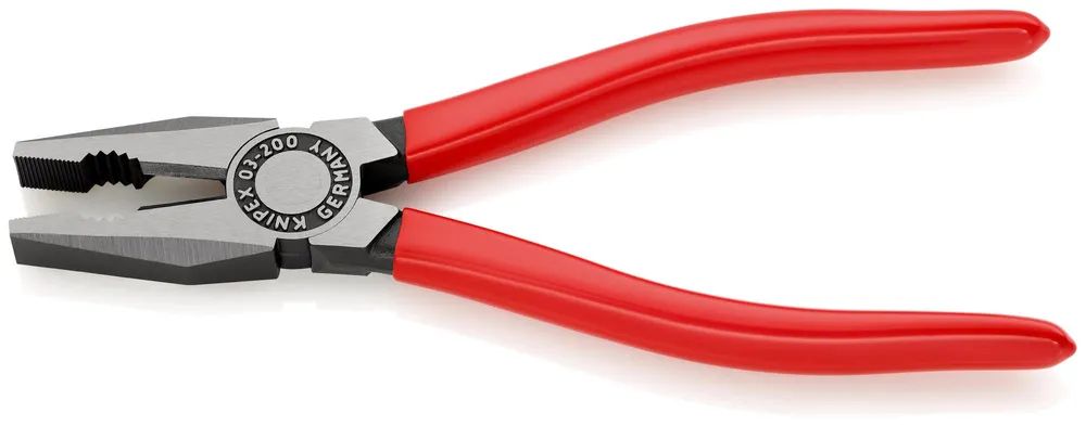 KNIPEX Kombizange mit Kunststoff überzogen schwarz atramentiert 200 mm