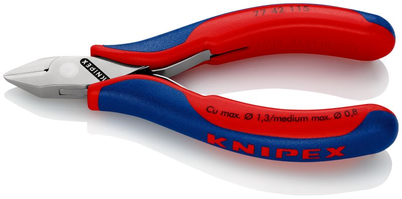 KNIPEX Elektronik-Seitenschneider mit 2-K Griffhüllen 115 mm