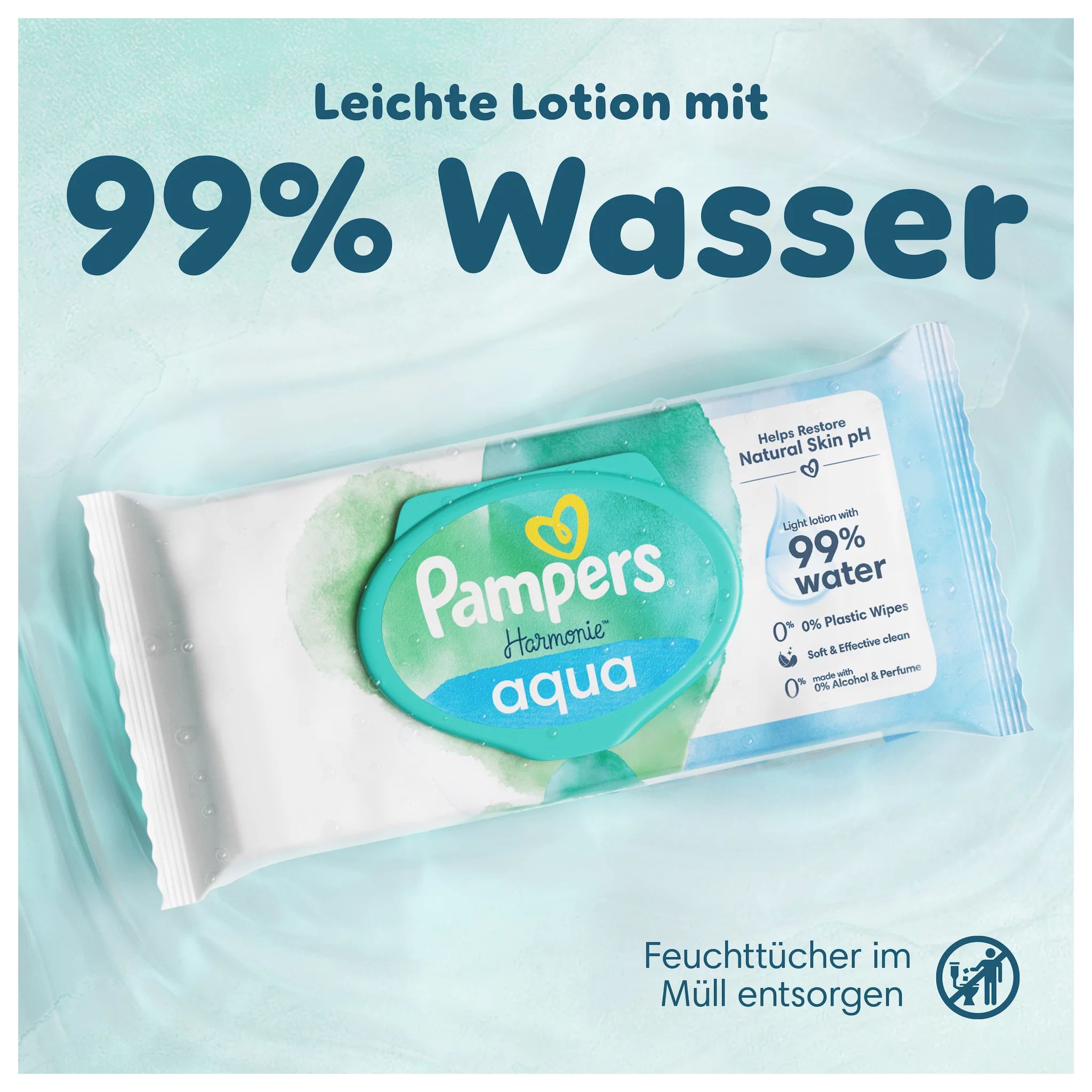 Pampers Feuchte Tücher Harmonie Aqua 9x