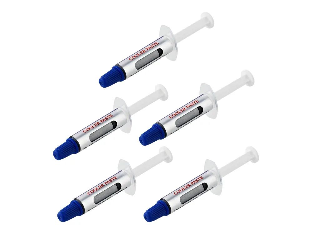 StarTech.com Wärmeleitpaste 5 pack, hohe Leistungsfähigkeit cpu/grafikkarte kühlpaste/silberpaste, Packung mit 5 Spritzen (1,5g /Stück)