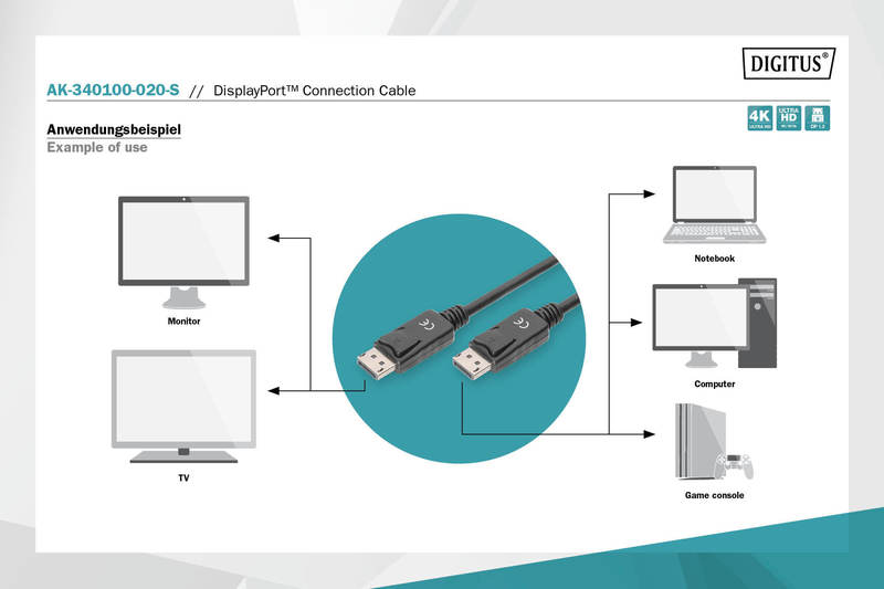 DIGITUS DisplayPort Anschlusskabel