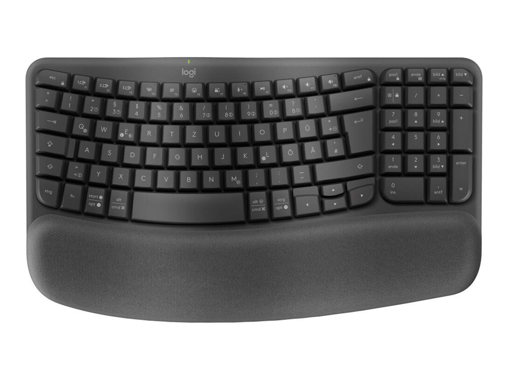 Logitech Wave Keys - Tastatur - mit gepolsterter Handgelenkauflage
