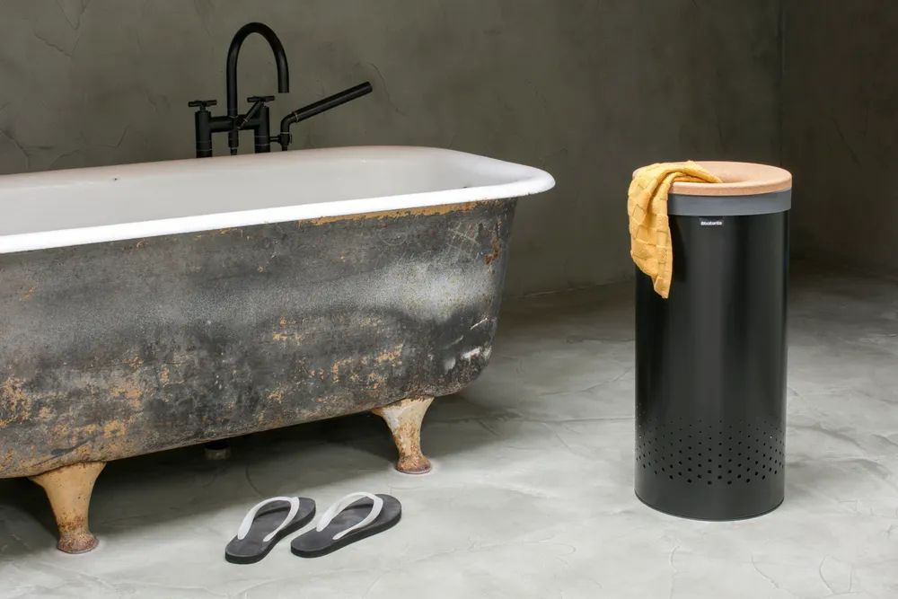 Brabantia Wäschebox 35L, Korkdeckel - Matt Black