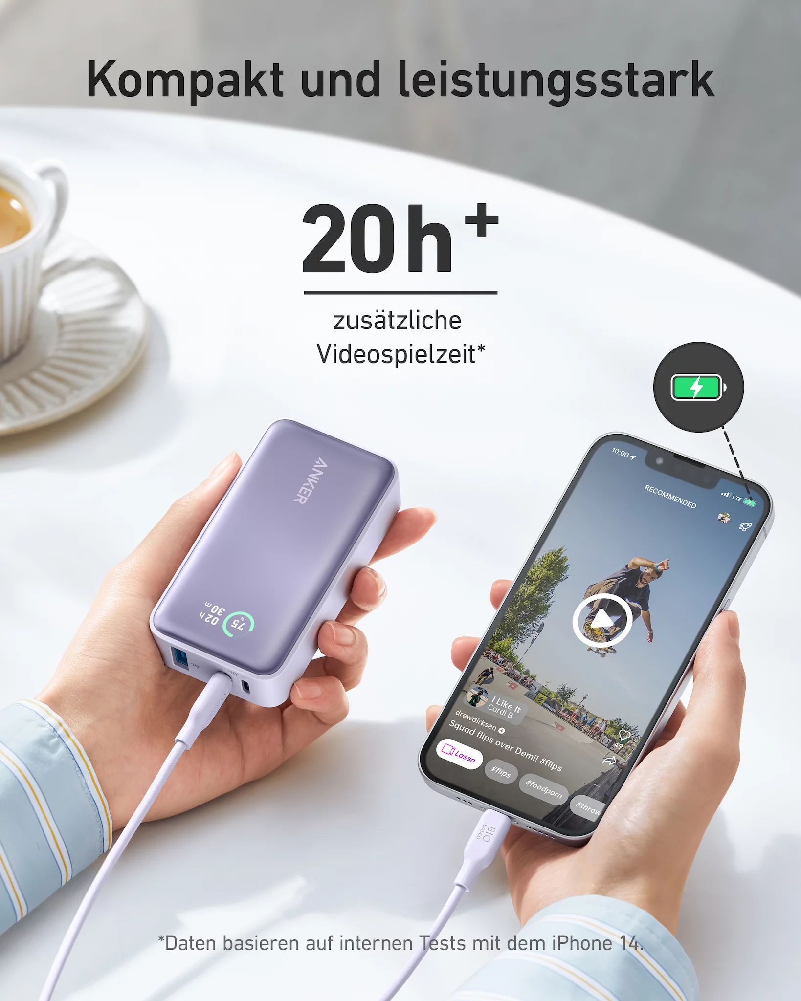 Anker Innovations Anker PowerCore 533 - Powerbank - 10000 mAh - 30 Watt - 3 A (24 pin USB-C)