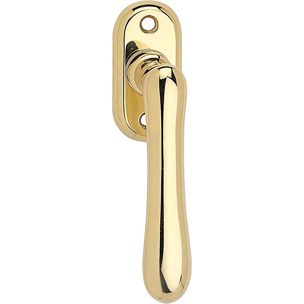 MARCHESI Fenstergriff ELEGANT - sichtbar geschraubt, 32 x 65, Messing poliert