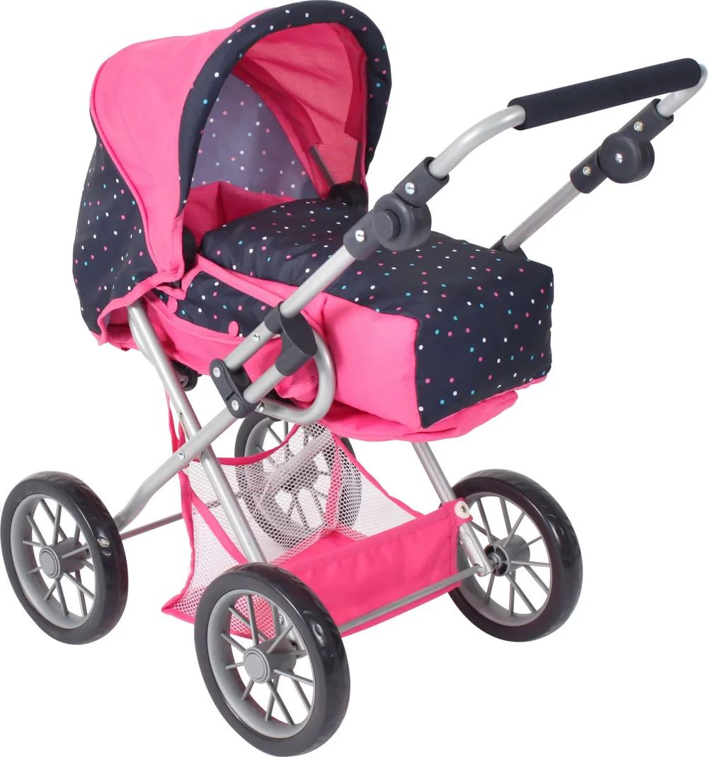 Sieglinde Bayer Kombi-Puppenwagen LENI Konfetti, pink