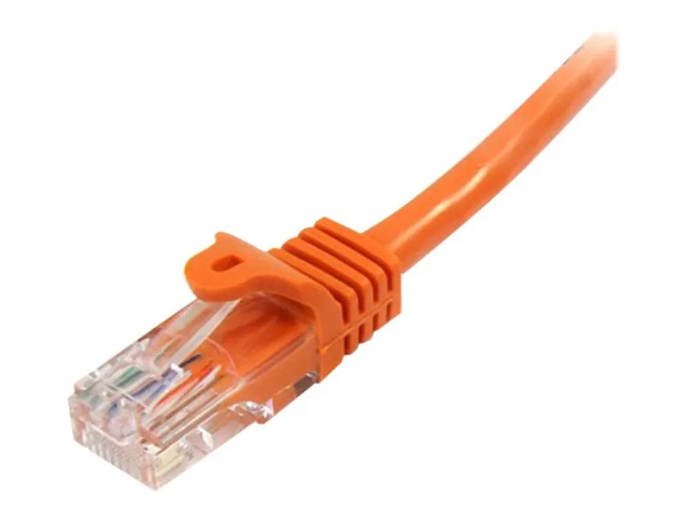 StarTech.com 0,5m Cat5e Ethernet Netzwerkkabel Snagless mit RJ45 - Cat 5e UTP Kabel - Orange - Patch-Kabel - RJ-45 (M)