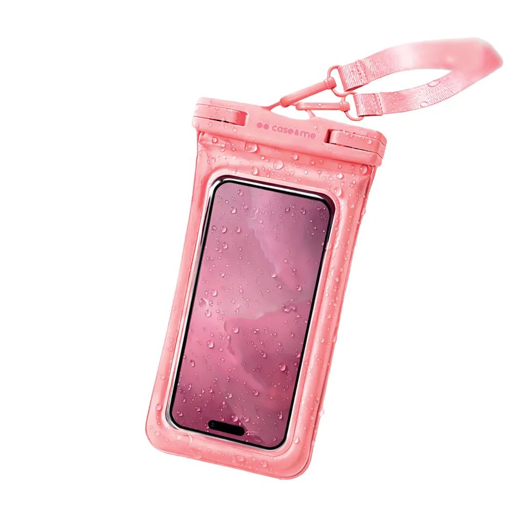 CASE&ME Wasserdichte Universal-Tasche für Smartphones bis 7,2", pink