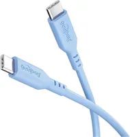 Goobay USB-C Kabel USB 2.0 PD 60W blau Silikon 480Mbit/s - Kabel - Digital/Daten