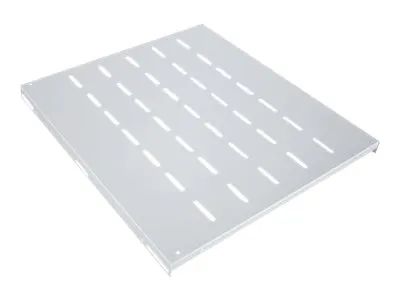 Intellinet 19" Fixed Shelf, 1U, 525mm Depth, Max 100kg, Grey - Rack - Regal - Grau, RAL 7035 - 1U - 48.3 cm (19")
