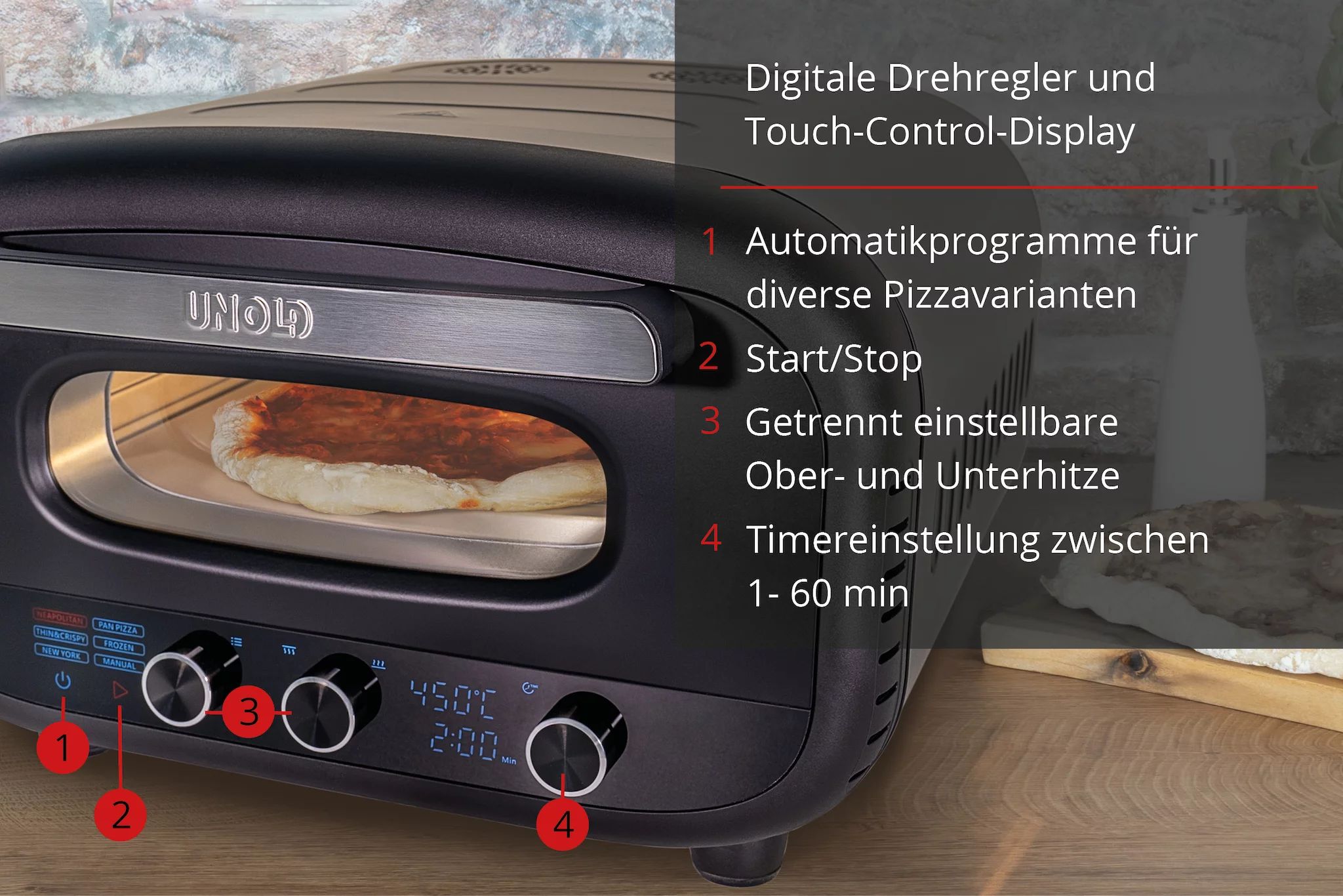 UNOLD 68805 Don Alfredo Pizzaofen