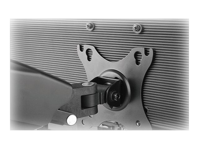 ICY BOX IB-MS304-T - Aufstellung (2 Gelenkarme, 2 VESA-Adapter, Tisch-Klemme, Befestigung für Kabeldurchgang) - für 2 LCD-Displays - Metall - Schwarz - Bildschirmgröße: up to 68 cm (bis zu 27 Zoll)