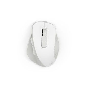 Hama Funkmaus "WM-500", ergonomisch, 6 Tasten, ohne Klickgeräusch, Akku, Weiß
