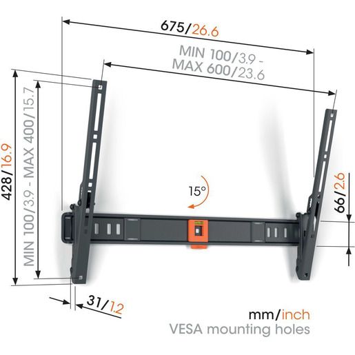 Vogel´s TV-WANDHALTERUNG TILT 40-77Z / VOGELS TVM 1615 SW 1816150