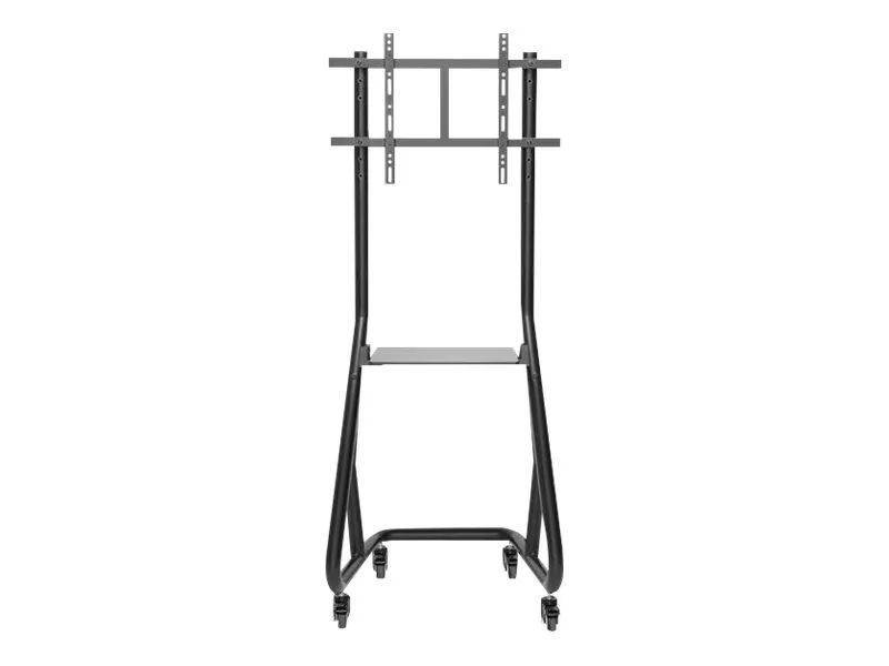 Equip Wagen - für Flachbildschirm / Videokonferenzsystem - extra stark - verriegelbar - Kunststoff, stainless steel, Aluminium - Schwarz - Bildschirmgröße: 94-203 cm (37"-80")
