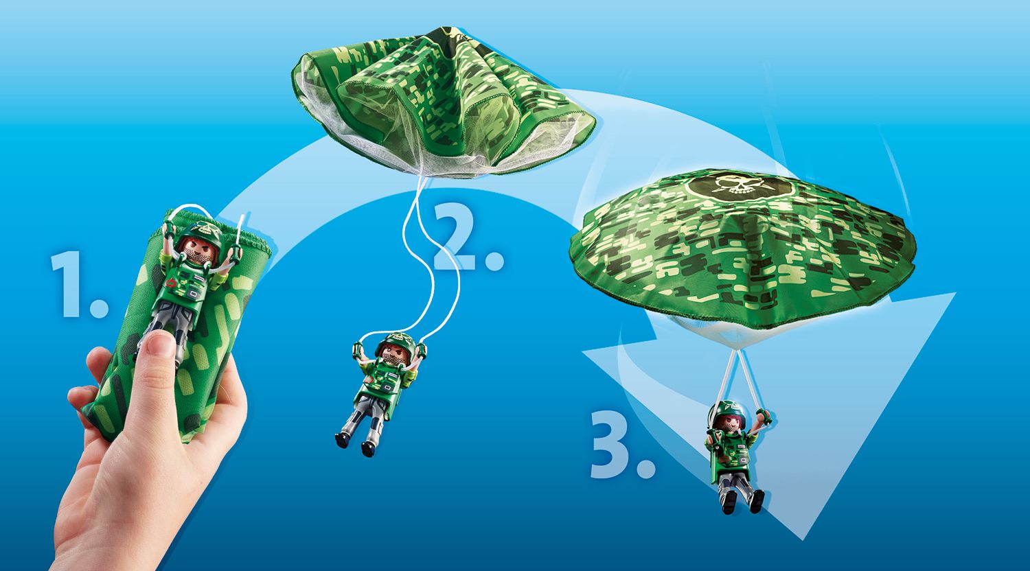 Playmobil Polizei-Hubschrauber: Fallschirm-Verfol.