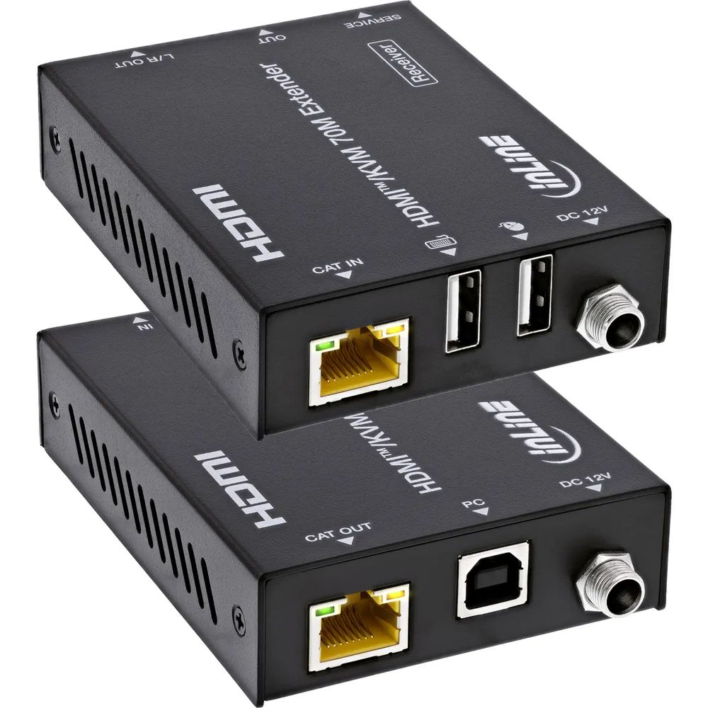 InLine KVM Extender Cat.6 - HDMI 4K/60Hz - 70m - Set