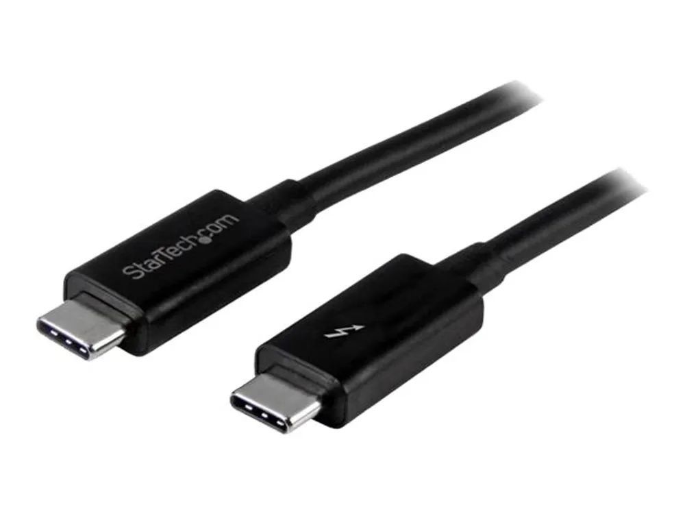 StarTech.com 2m (6.6ft) Thunderbolt 3 Cable, 20Gbps, 100W PD, 4K Video, Thunderbolt-Certified, Compatible w/ TB4/USB 3.2/DisplayPort - Thunderbolt-Kabel - 24 pin USB-C (M)
