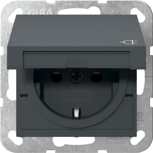 Gira SCHUKO KD + SH ANTHRAZIT / GIRA 441428 SYSTEM 55 441428