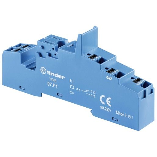 Finder FASSUNG PUSH-IN ANSCHL. BLAU / FINDER 97.P1