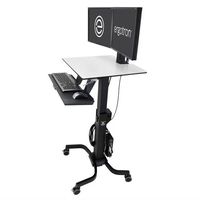 Ergotron WorkFit-C - Dual Sit-Stand - Multimedia-Wagen - Schwarz - Grau - Flachbildschirm - 12,7 kg - 55,9 cm (22 Zoll) - 75 x 75,100 x 100 mm