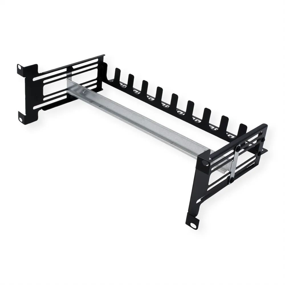 VALUE 19-Zoll-Tragrahmen für Hutschienengeräte, 3HE, schwarz