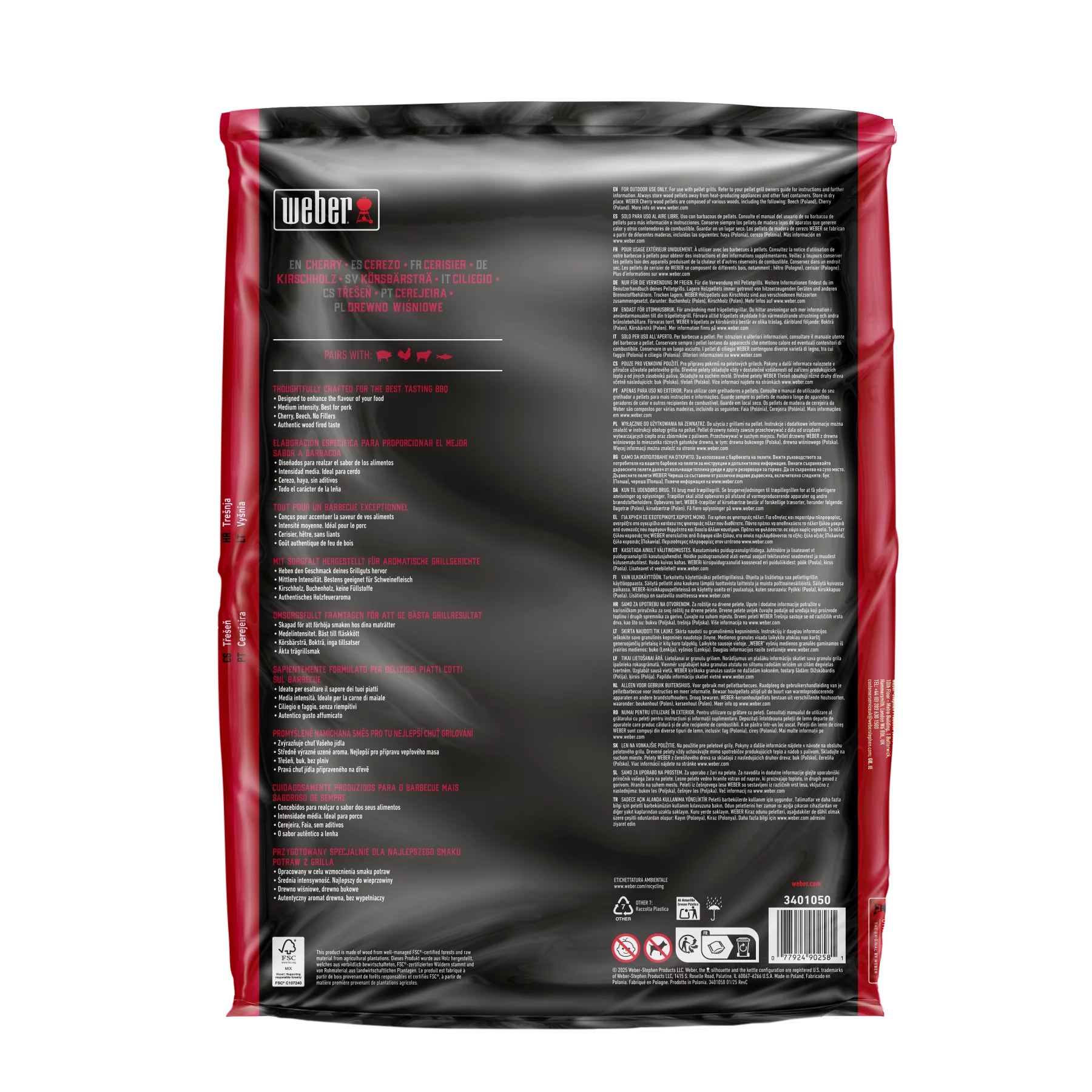 Weber Holzpellets  Kirschholz - 8 kg