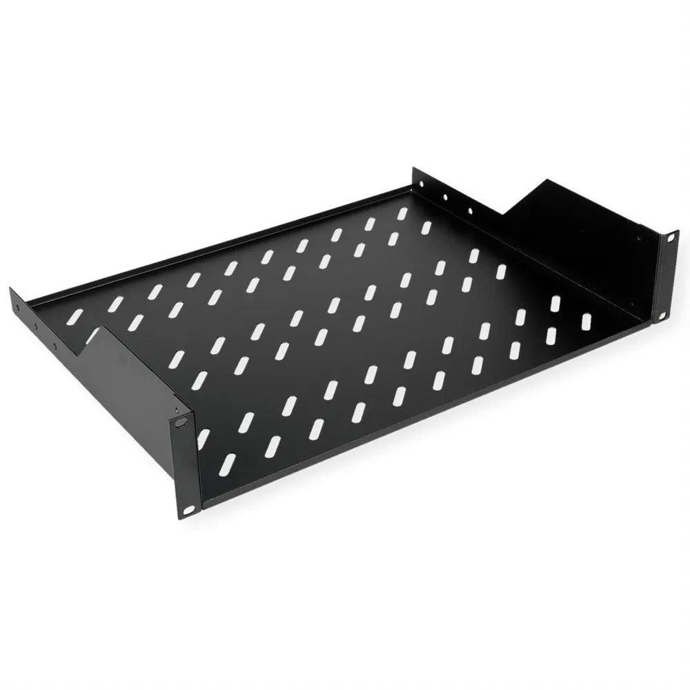 ROLINE Rack - Regal - 350 mm tief, Tragfähigkeit 25 kg - RAL 9005, Jet Black - 2U - 48.3 cm (19")