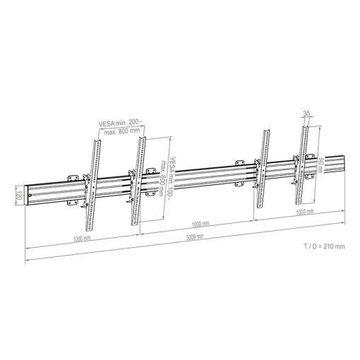 Hagor CPS Wall 2x75-86"