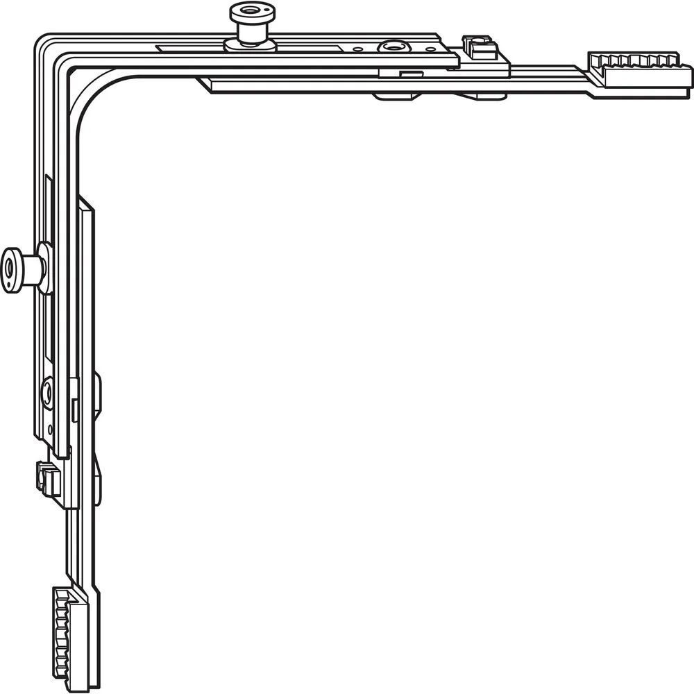 ROTO NT/NX Eckumlenkung Standard 2V-Zapfen silber